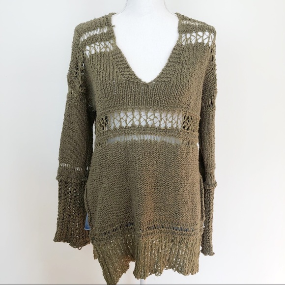 Free People Belong You Chunky Loose Knit Sweater S - Picture 4 of 8